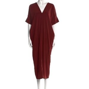 CO. 2019 Long V-Neck Dress Size M Color Brown